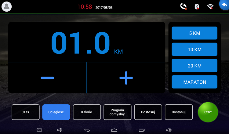 APVsport Bieżnia elektryczna do biegania i chodzenia APV5000 S, ekran TFT ANDROID 10.1 cala, pas biegowy 135x48cm