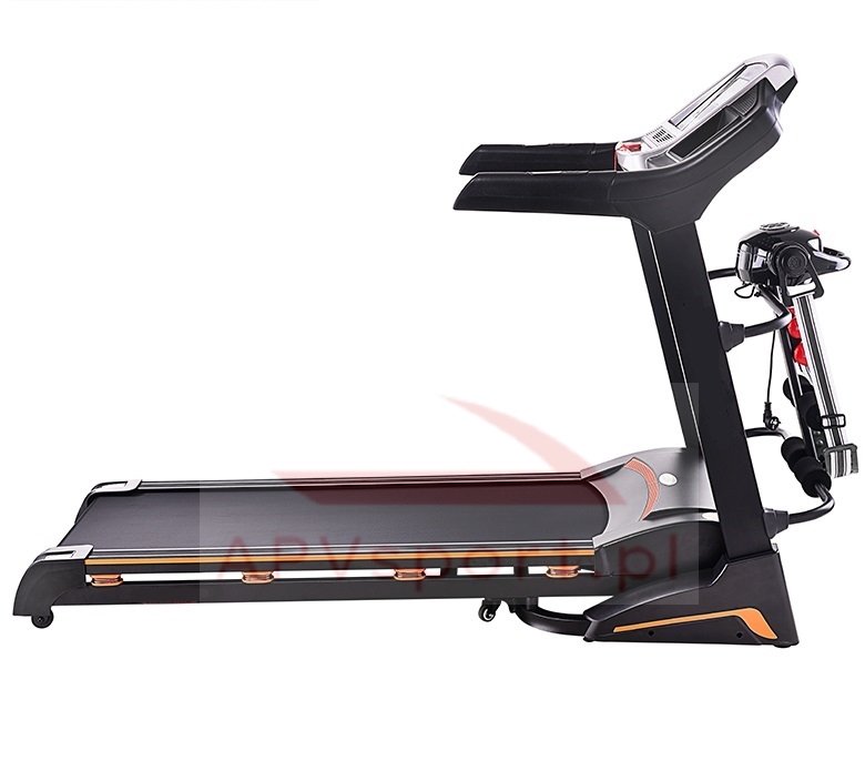 Bieżnia do biegania i chodzenia APV6088, ekran LCD 5.5 cala, masażer, hantle, brzuszki, powierzchnia do biegania: 135x48cm