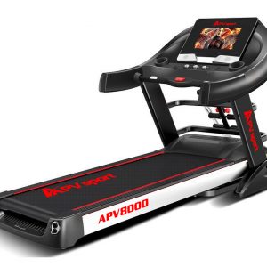 APVsport Bieżnia elektryczna do biegania i chodzenia APV8000, ekran TFT ANDROID 10.1 cala, dodatkowe wyposażenie PROMOCJA! - masażer, hantle, brzuszki, mata, pas biegowy 145x58cm d
