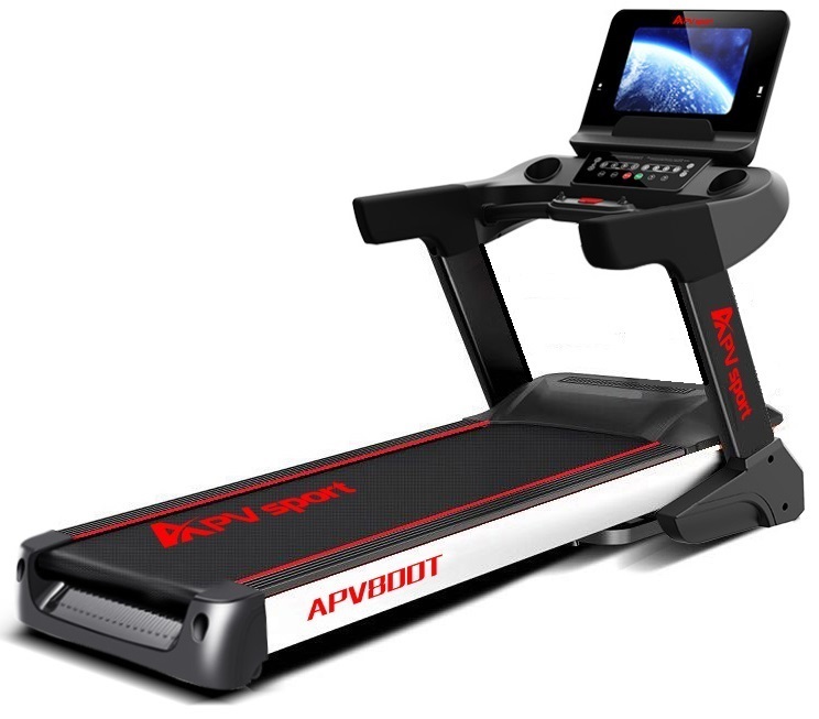 APVsport Bieżnia elektryczna do biegania i chodzenia APV8000T S, ekran TFT ANDROID 10.1 cala, pas biegowy 145x58cm